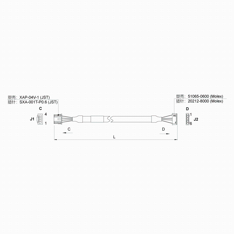 2142-0300-C05-1-闭环步进产品配套线束