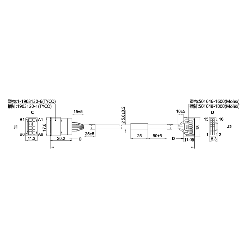 2159-0100-C05-1-闭环步进产品配套线束